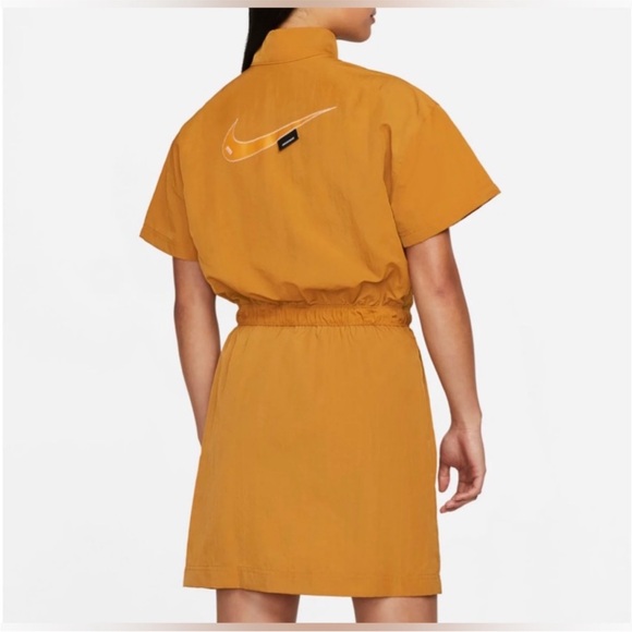 NIKE Desert Ochre Sportswear Swoosh Woven Dress NWT - Picture 16 of 16